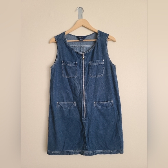 Vintage Dresses & Skirts - Natural Impressions Women's Jean Denim Dress Jumper vintage sz m